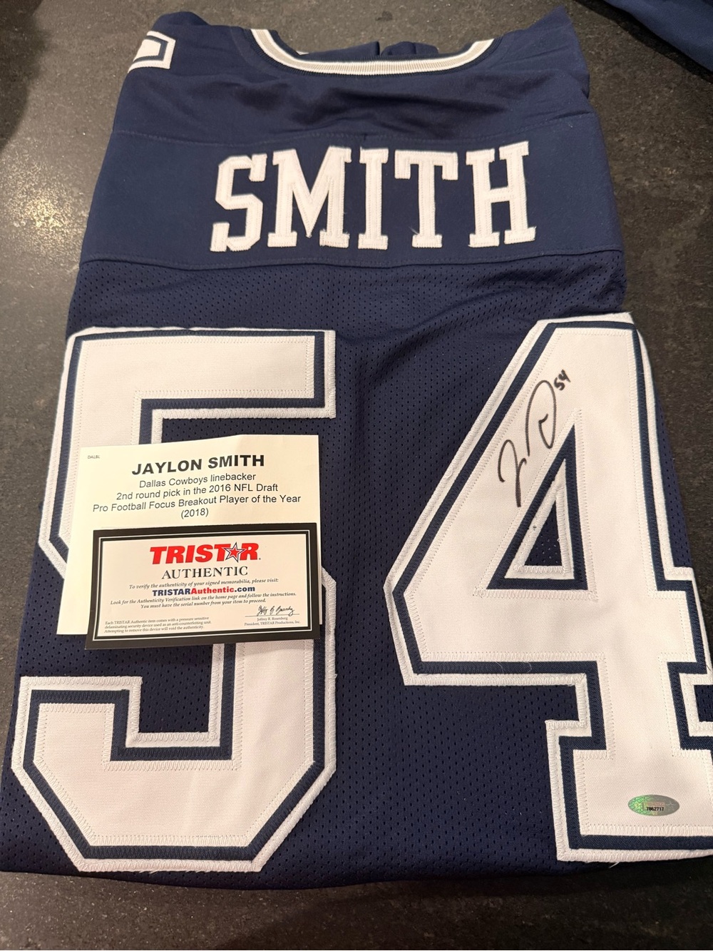 Jaylon Smith Cowboys Signed - COA